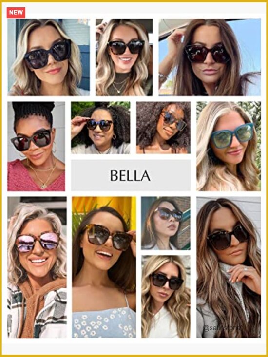 Oversized Square Sunglasses with Polarized UV400 Protection main image 7